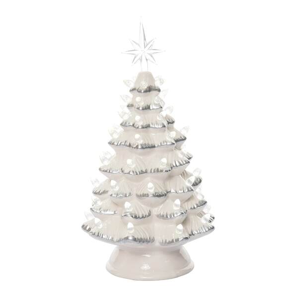 Item 501433 Light Up Christmas Tree With Silver Detail