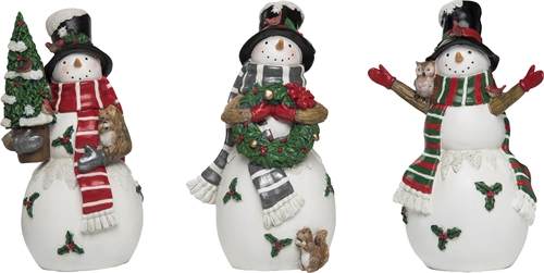 Item 501586 Snowman With Tree/Wreath/Owl
