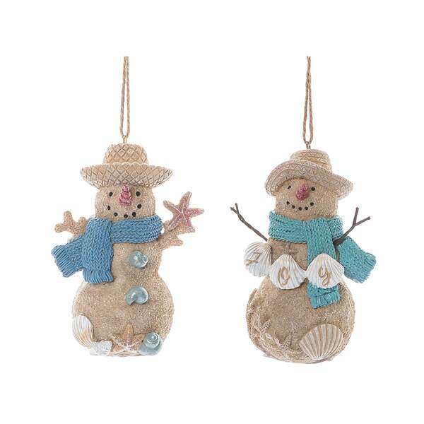 Item 501598 Coastal Snowman Ornament