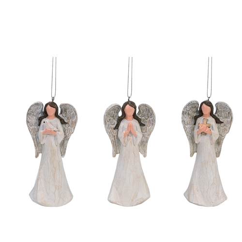 Item 501646 Carved Angel Ornament