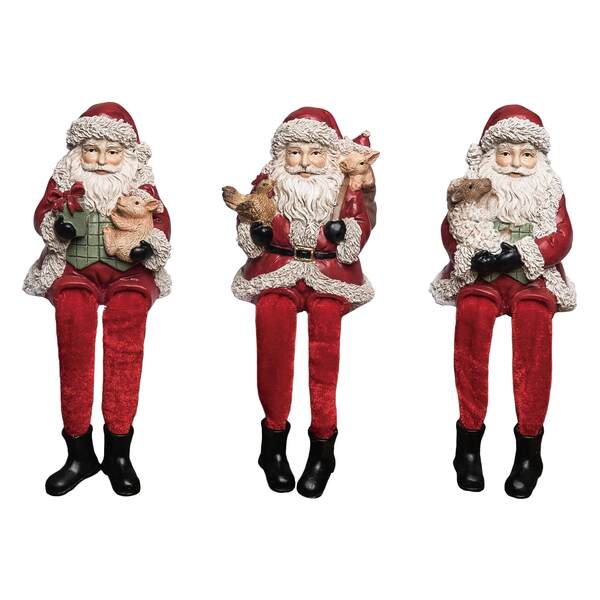 Item 501683 Farm Santa Shelf Sitter
