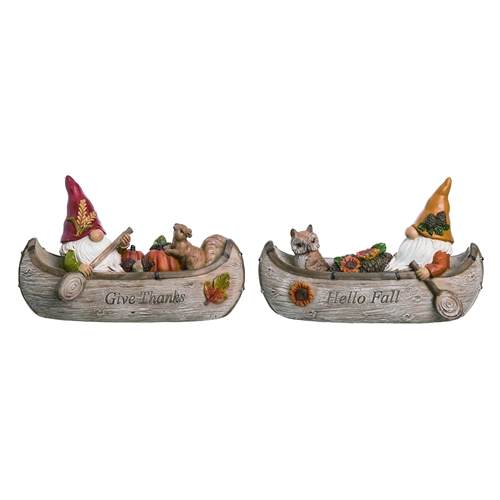 Item 501805 Gnome Canoe Decor
