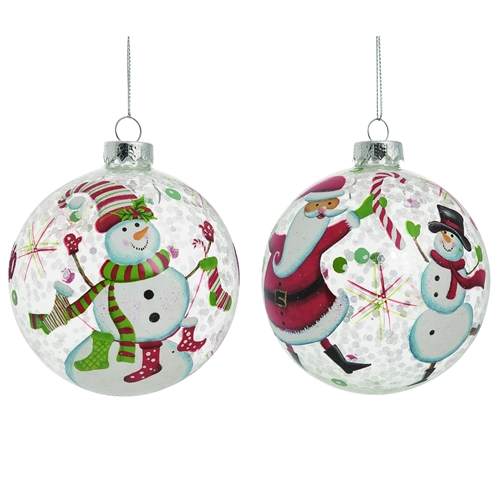 Item 501871 Snowman/Santa Ornament