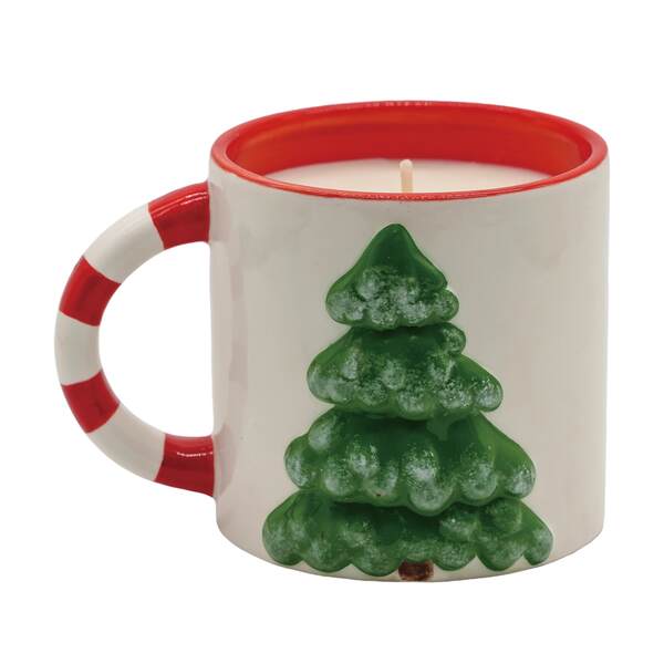 Item 502093 Ceramic Tree Mug With Apple Cider Candle