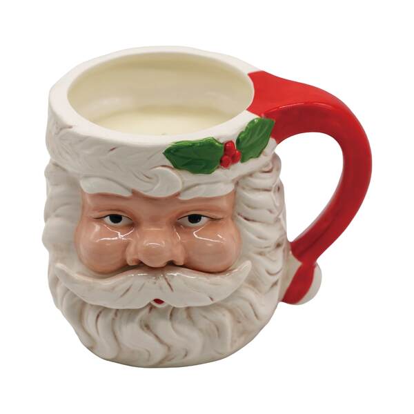 Item 502094 Ceramic Santa Mug With Apple Cider Candle