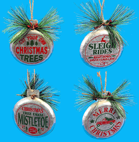 Item 505077 Vintage Christmas Sign Ornament