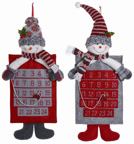 Item 505087 Sweater Snowman Advent Calendar Hanging