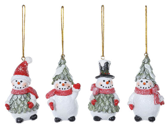 Item 505191 Pine Snowman Ornament