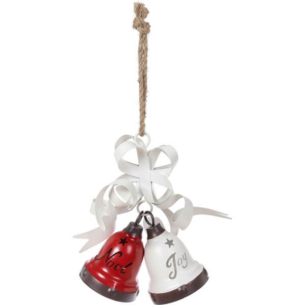 Item 505318 Joy/Noel Cutout Bell With Bow