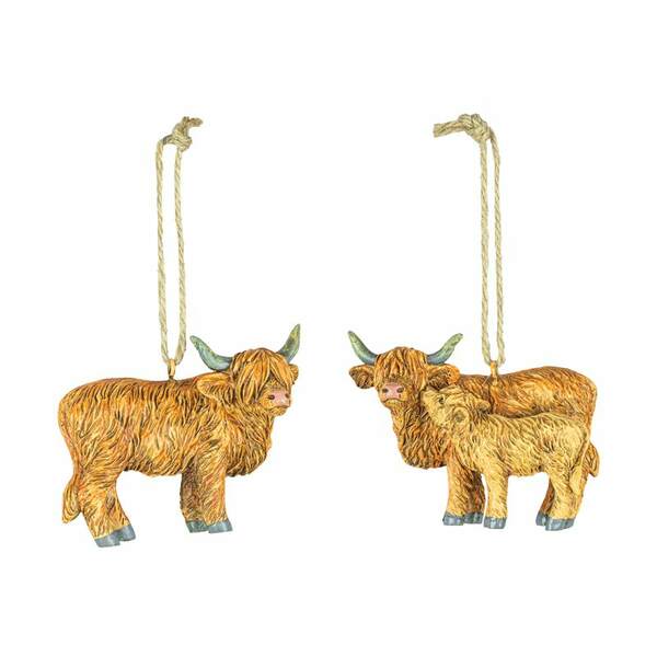 Item 509038 Highland Cow Ornament