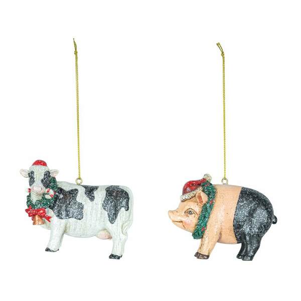 Item 509048 Christmas Cow/Pig Ornament