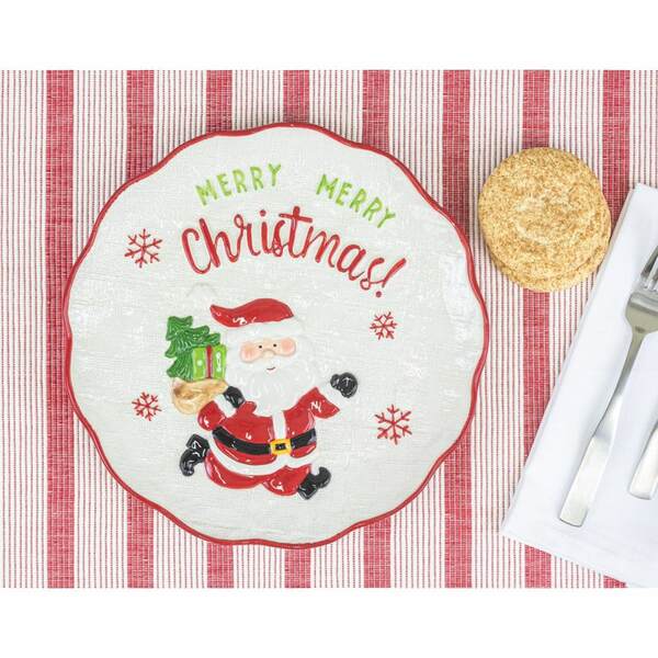 Item 509123 Merry Merry Christmas Santa Plate