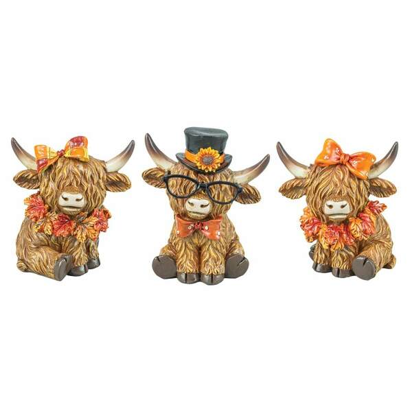 Item 509133 Harvest Highland Cow Tabletop