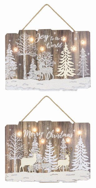 Item 509251 Snowy Forest Hanger With Lights