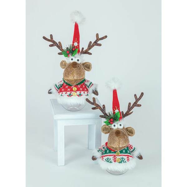Item 509262 Winter Kisses Moose Candy Jar