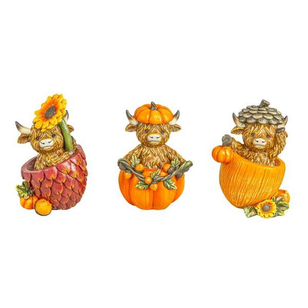Item 509277 Fruits Of Harvest Highland Cow Tabletop