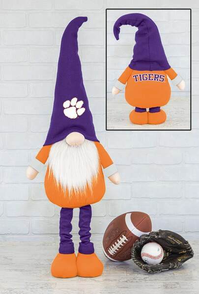 Item 509278 Clemson University Tigers Gnome Fan With Stretch Legs