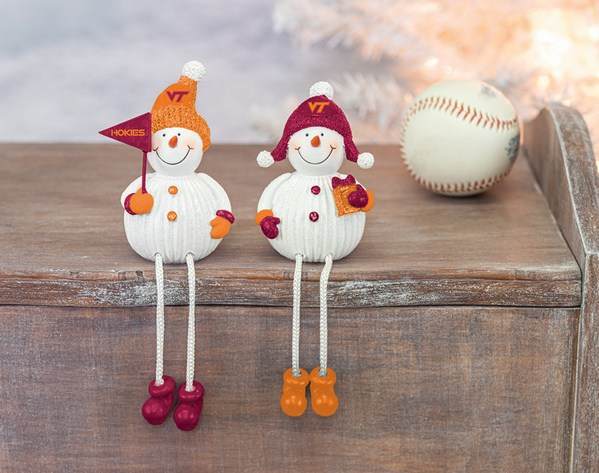 Item 509335 Virginia Tech Hokies Snowman With Dangle Legs