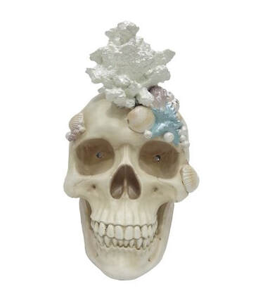 Item 516343 LED Coral Skull