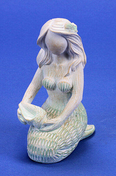 Item 516460 Wood Look Sitting Mermaid