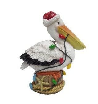 Item 516520 Santa Pelican With Lights