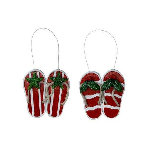 Starfish/Holly Flip Flop Ornament - Item 516574 | The Christmas Mouse