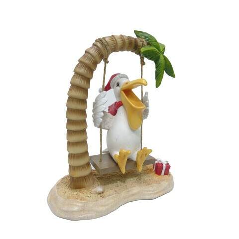Item 516588 Santa Pelican On Swing