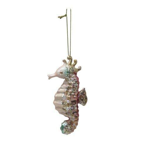 Item 516603 Beaded Seahorse Ornament