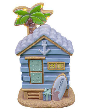Item 516665 Lighted Christmas Surf Shack