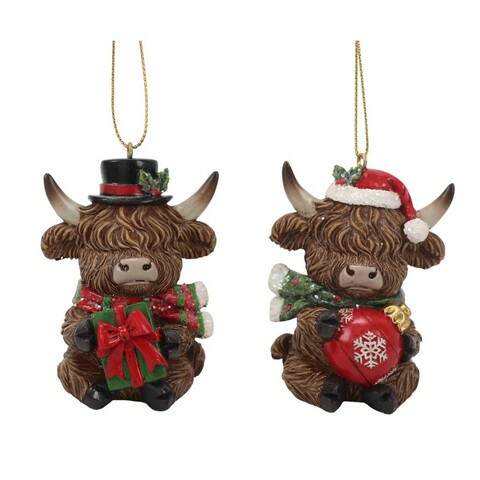 Item 516731 Highland Cow Ornament