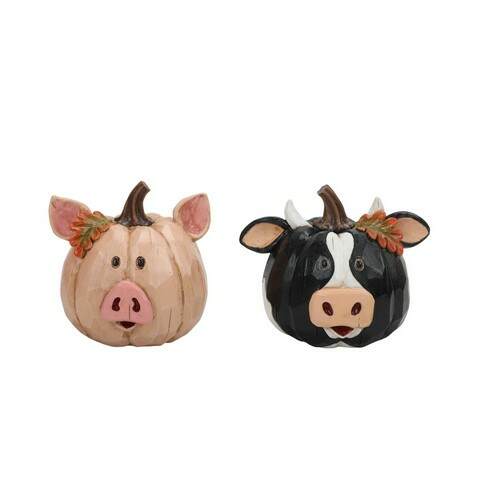 Item 516737 Pig/Cow Pumpkin Figure