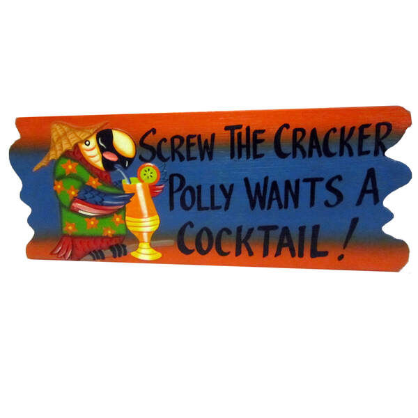 Item 519051 Polly Wants A Cocktail Plaque