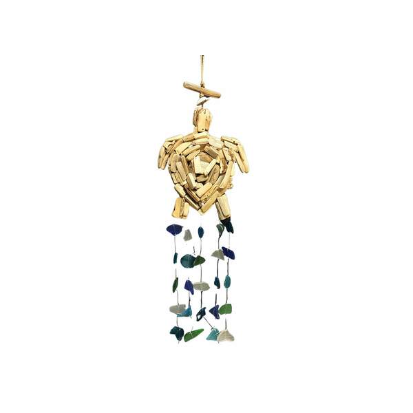 Item 519075 Driftwood Turtle Glass Chime