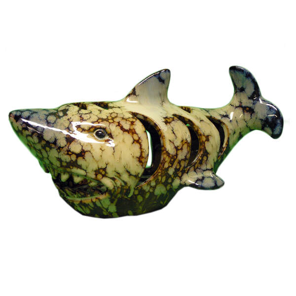 Item 519153 Shark Figure Candle Holder