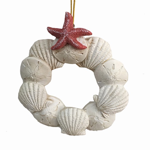 Item 519231 Shell/Sand Dollar Wreath Ornament