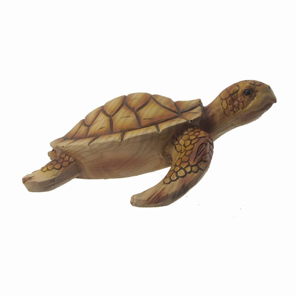Item 519283 Wooden Finish Sea Turtle Figure