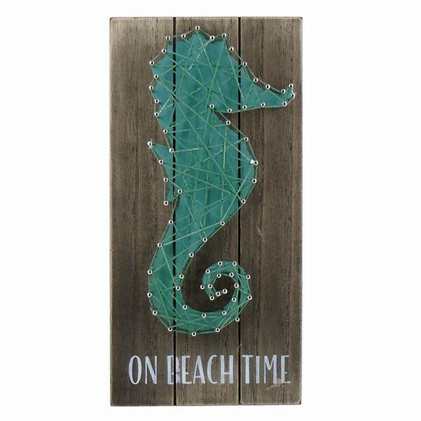 Item 519303 Wire Wrapped Seahorse Box Plaque