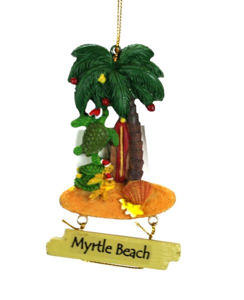 Item 524030 Myrtle Beach Palm Tree/Sea Turtle Ornament