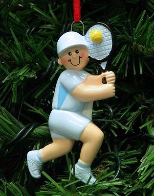 Item 525136 Boy Tennis Player Ornament