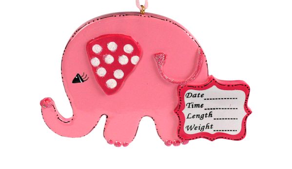 Item 525163 Baby Girl Elephant Ornament