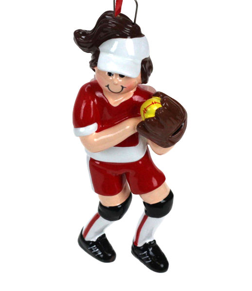 Item 525173 Softball Girl Ornament