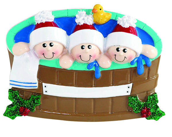 Item 525175 Hot Tub Family Of 3 Ornament