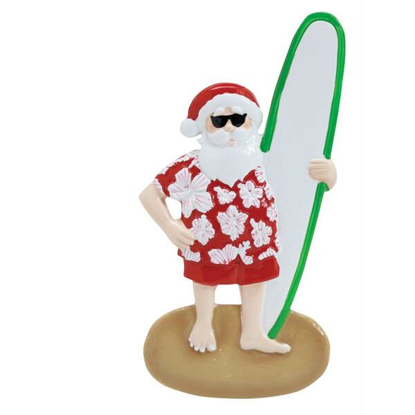 Item 525188 Santa Surfer Ornament