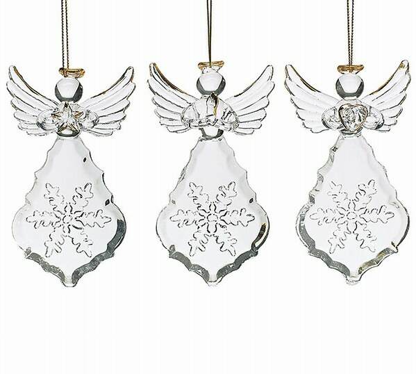 Item 527005 Clear Angel Drop Ornament