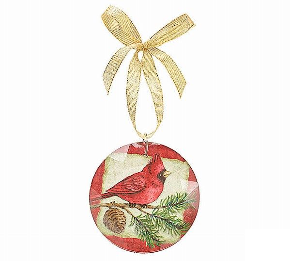 Item 527009 Christmas Cardinal Disc Ornament