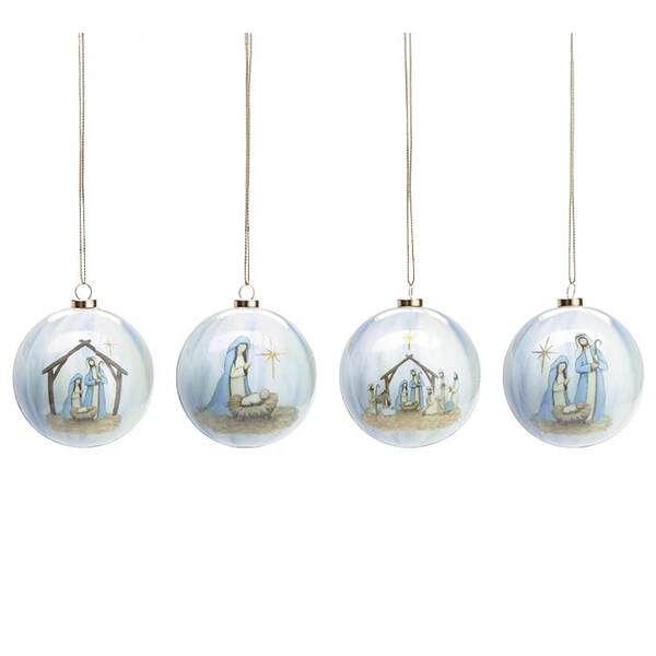 Item 527043 White Humble Hope Nativity Ornament