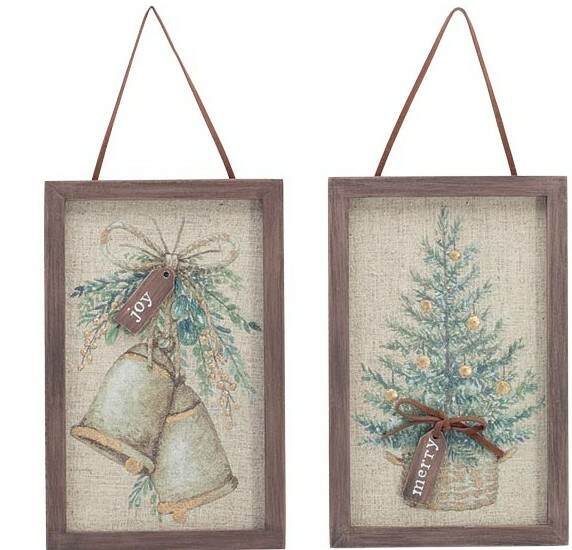 Item 527049 Wood Framed Canvas Ornament