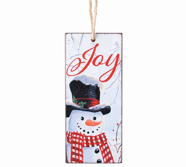 Item 527094 Snowman With Joy Message Ornament