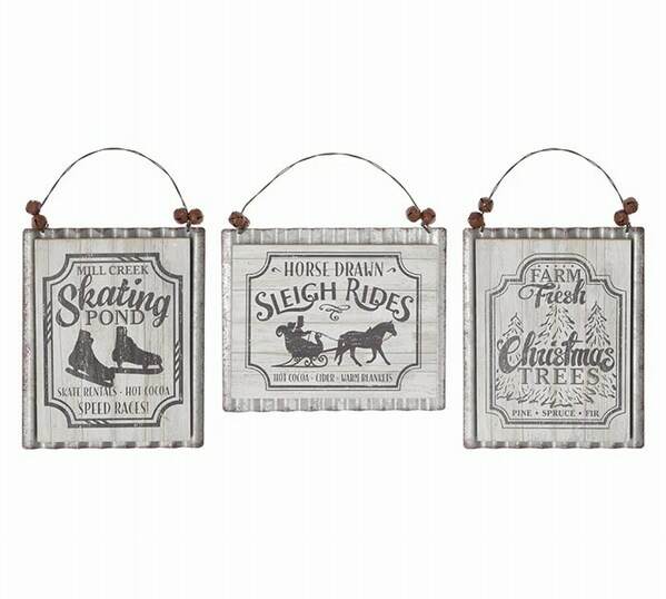 Item 527099 Rustic White Ornament