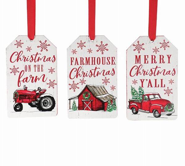 Item 527122 Farm Gift Tag Ornament